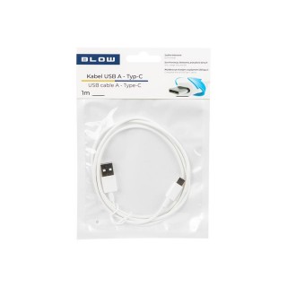 Tablets and Accessories // USB Cables // 66-151# Przyłącze usb 2.0 a - usb-c 1m białe