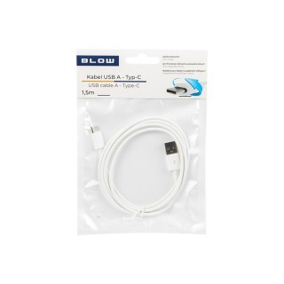 Tablets and Accessories // USB Cables // 66-152# Przyłącze usb 2.0 a - usb-c 1,5m białe
