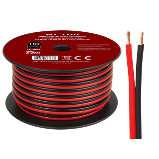 Acoustic audio systems cable and wire. Speaker cable // 73-348# Przewód głośnikowy 2x4,00mm czarno-czerwony 25m