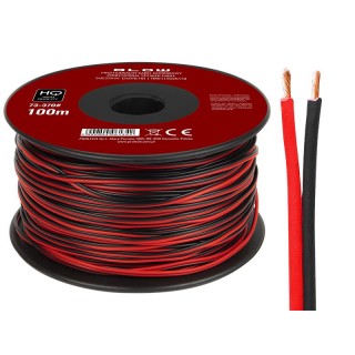 Acoustic audio systems cable and wire. Speaker cable // 73-370# Przewód głośnikowy 2x0,22mm czarno-czerwony