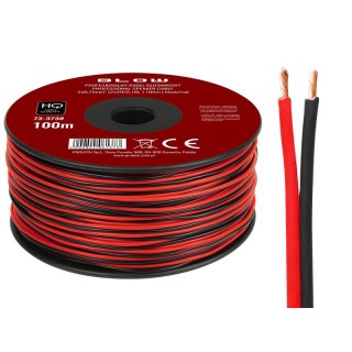 Acoustic audio systems cable and wire. Speaker cable // 73-373# Przewód głośnikowy 2x0,75mm czarno-czerwony