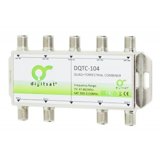 Кабель коаксиальный // Соединители, аксессуары и инструменты для коаксиальных кабелей // 77-172# Sumator do quad+tv digitsat dqtc-104
