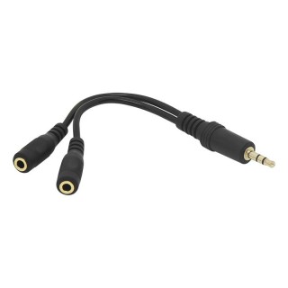 Connectors // Different Audio, Video, Data connection plug and sockets // 91-212# Rozgałęźnik jack:wt3,5-2gn3,5st.z kablem hq