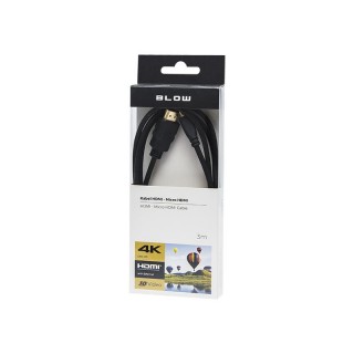 Koaksiaalvõrgud // HDMI, DVI, AUDIO ühenduskaablid ja tarvikud // 92-610# Przyłącze hdmi-micro hdmi classic 3m