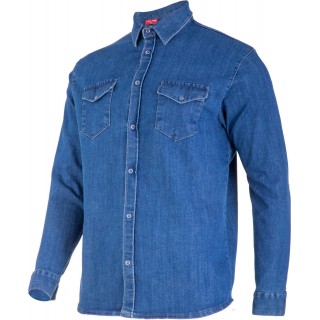 Рабочая, защитная, одежда высокой видимости // Koszula jeansowa niebieska, "2xl", ce, lahti