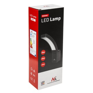 Lõpumüük // Lampa elewacyjna LED Maclean, 800lm, IP54, 10W, barwa naturalna biała (4000K), kolor czarny, MCE343 B