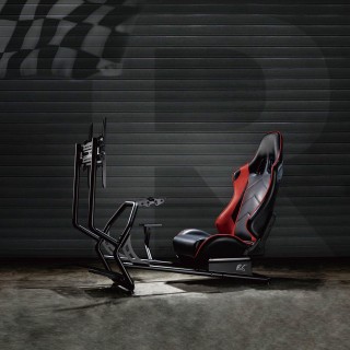 Распродажа // Stojak z fotelem na kierownicę wyścigową NanoRS, max 100kg, max VESA 400x400, 50 cali, RS160