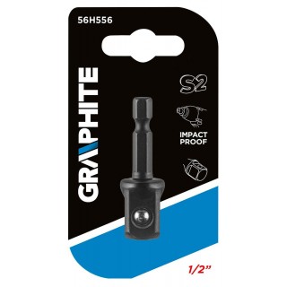 Home and Garden Products // Accessories for grinders, drills and screwdrivers // Adapter z 1/4" HEX na 1/2" Kwadrat