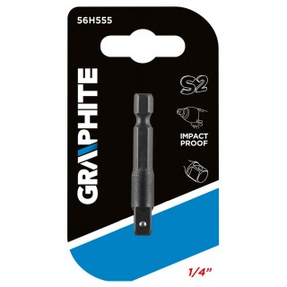 Home and Garden Products // Accessories for grinders, drills and screwdrivers // Adapter z 1/4" HEX na 1/4" KWADRAT