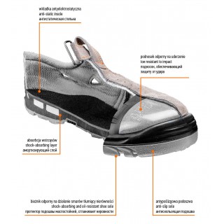 Рабочая обувь, Ботинки безопасности, Резиновые сапоги // Sandały robocze S1 SRC, zamszowe, rozmiar 36