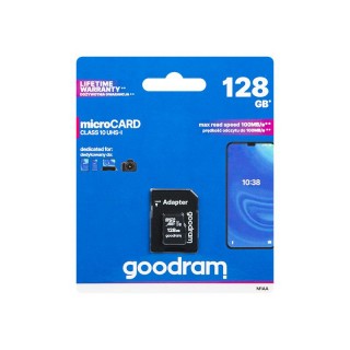 Ulkoiset tietovälineet // USB-muistitikut // 66-279# Karta microsdxc 128gb+adapter sd cl10 goodram uhs-i
