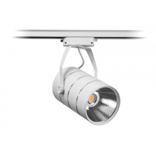 Apgaismojums LED // New Arrival // Lampa sklepowa led reflektor szynowy jednofazowy biały metalowy 30w 2550 lm światło zimne 6000k