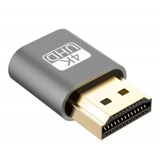 Koaksiaalvõrgud // HDMI, DVI, AUDIO ühenduskaablid ja tarvikud // AK53D Adapter hdmi emulator monitor grey
