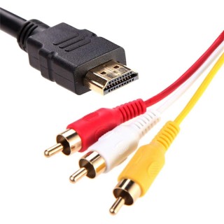 Koaksialinių kabelių sistemos // HDMI, DVI, AUDIO jungiamieji laidai ir priedai // HD29A Kabel hdmi - 3 rca