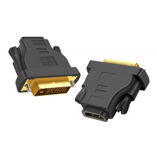 Koaksiaalvõrgud // HDMI, DVI, AUDIO ühenduskaablid ja tarvikud // HD6 Adapter gniazdo hdmi-wtyk dvi gold