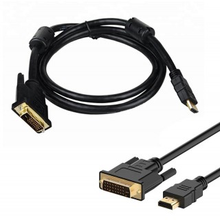 Koaksiālo kabeļi 75 Ohm, 50 Ohm un Televīzijas aksesuāri // HDMI, DVI, Audio savienotājkabeļi un aksesuāri // HD8 Kabel hdmi 19pin-dvi 2m gold