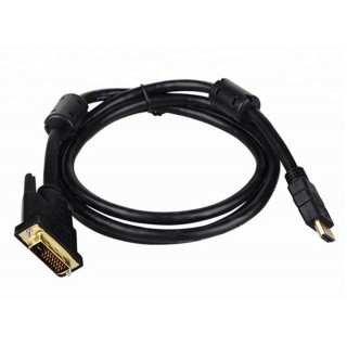 Koaksiālo kabeļi 75 Ohm, 50 Ohm un Televīzijas aksesuāri // HDMI, DVI, Audio savienotājkabeļi un aksesuāri // HD8 Kabel hdmi 19pin-dvi 2m gold