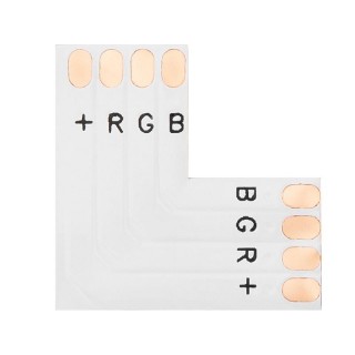 LED apšvietimas // New Arrival // 4863# Konektor do taśm led typu "l" 10mm rgb