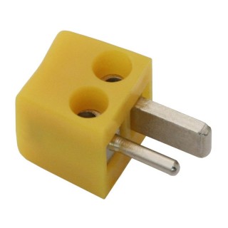 Liittimet // Different Audio, Video, Data connection plug and sockets // 1686#                Wtyk głośnikowy kątowy skręcany żółty