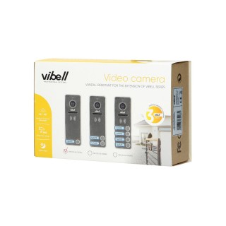Domofoni (namruņi) | Durvju zvani // Video/Audio namrunis // Wideo kaseta 1-rodzinna z kamerą szerokokątną, kolor, wandaloodporna, diody LED, do zastosowania w systemach VIBELL