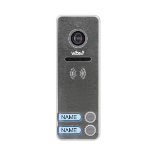 Domofoni (namruņi) | Durvju zvani // Video/Audio namrunis // Wideo kaseta 2-rodzinna z kamerą szerokokątną, kolor, wandaloodporna, diody LED, do zastosowania w systemach VIBELL
