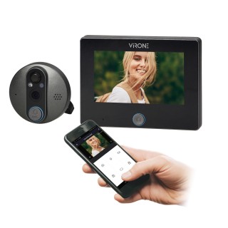 Video-Fonolukod  | Door Bels // Video-Fonolukod HD // Cyfrowy wizjer do drzwi z kamerą, czujnikiem ruchu, funkcją SMART i doświetleniem nocnym