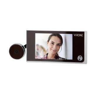 Domofoni (namruņi) | Durvju zvani // Video/Audio namrunis // Elektroniczny wizjer do drzwi LCD 3,5", szerokokątny obiektyw, bateryjny, srebrny
