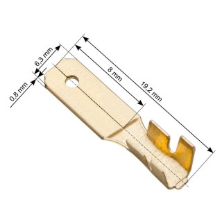 Car and Motorcycle Products, Audio, Navigation, CB Radio // ISO connectors and cables for the car radio // 43-104# Konektor nieizolowany płaski męski 6,3/19,2