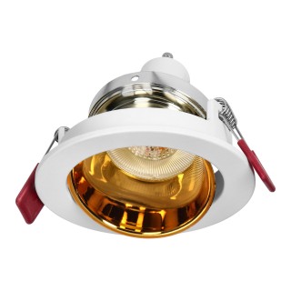 Apgaismojums LED // New Arrival // FONDI RC ramka dekoracyjna oprawy punktowej, MR16/GU10 max. 50W, okrągła, stała, aluminiowa, biało-złota