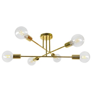 Apgaismojums LED // New Arrival // SOLO 6P E27, lampa wisząca, max. 6x60W, złota