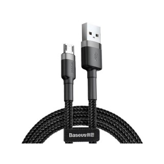 Mobiiltelefonid ja tarvikud // Laadijad // BASEUS Cafule Micro USB cable 2.4A 0,5m (CAMKLF-AG1) gray + black