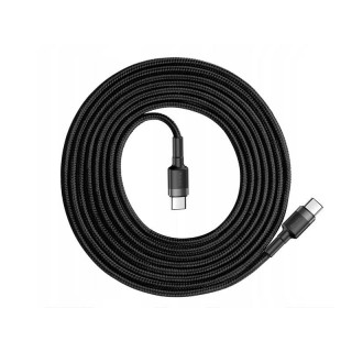 BASEUS Kabel USB-C do USB-C PD Cafule PD 2.0, QC 3.0, 60W, 2m (CATKLF-HG1) Czarno-szary