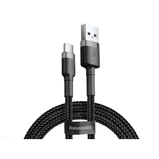 Телефоны и аксессуары // Зарядные устройства и держатели // BASEUS Kabel USB Type C 0,5m (CATKLF-AG1) Gray+Black