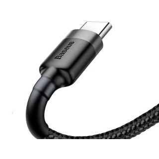 Mobilie Telefoni un aksesuāri // Lādētāji un turētāji // BASEUS Kabel USB Type C 0,5m (CATKLF-AG1) Gray+Black