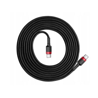 Matkapuhelimet ja tarvikkeet // Latauslaitteet // BASEUS Kabel USB Type C 2m Cafule PD 2.0 QC 3.0 60W (CATKLF-H91) Black+Red