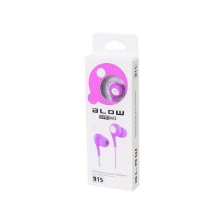 Audio and HiFi sistēmas // Austiņas ar mikrofonu // 32-784# Słuchawki  blow b-15 pink douszne