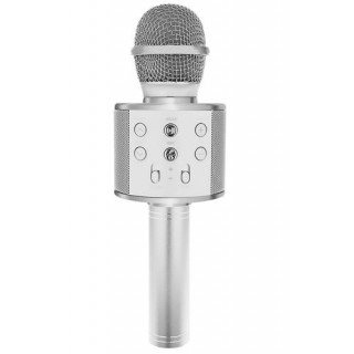 Garso ir HiFi sistemos // Ausinė su mikrofonu // Mikrofon karaoke- srebrny Izoxis 22188