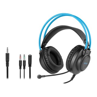 Audio Austiņas / Vadu / Bezvadu // Austiņas ar mikrofonu // Słuchawki A4TECH FStyler FH200i Blue (jack 3.5mm)