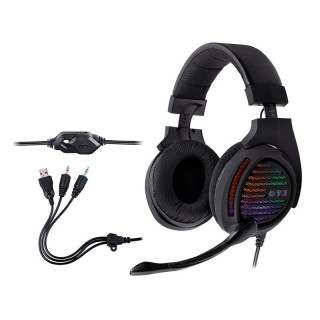 Audio Austiņas / Vadu / Bezvadu // Austiņas ar mikrofonu // Słuchawki TRACER GAMEZONE Aligator RGB rainbow LED