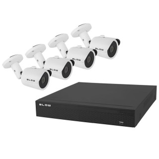 Vaizdo stebėjimo sistemos // Paruošta įdiegti Vaizdo stebėjimo rinkiniai. // 78-850# Zestaw monitoringu poe blow 4x5mp 2tb bl-ki5b4/poe/2tb 4x kamery tubowe 5mp dysk hdd2tb