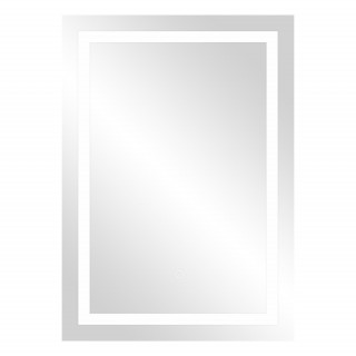 Interjera Gaismekļi | Dizaina Gaismas // Sienas un spoguļu gaismekļi // Lustro prostokątne pionowe LED 50x70 cm (z wbudowanym włącznikiem, z marginesem, 4000K)