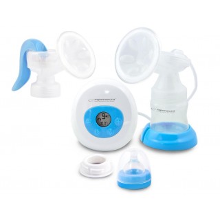Beebi monitooring // Hygiene products for Baby // ECM003B Esperanza laktator elektryczny/ręczny 2w1 gemelos niebieski