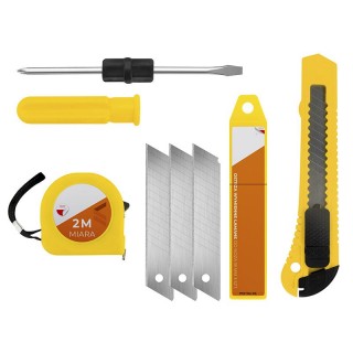 Home and Garden Products // Hand Tools and Hand Tool Sets // 53-266# Zestaw narzędzi nożyk, śrubokręt, miarka
