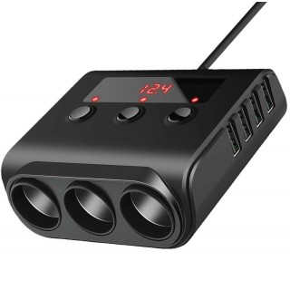 Auto un Moto preces, Auto Audio, Navigācija, CB Radio // Auto preces // PLS42 Rozdzielacz zapalniczki + 4xusb