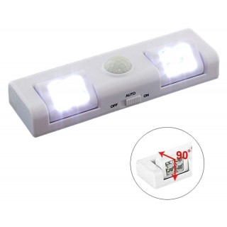 Apgaismojums LED // New Arrival // ZD26A Lampka 8 led czujnik ruchu biała