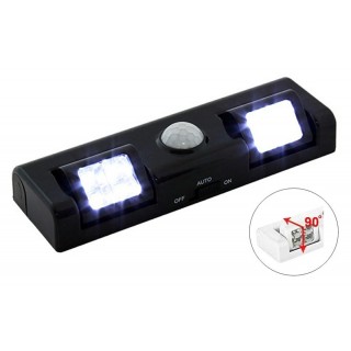 Apgaismojums LED // New Arrival // ZD26B Lampka 8 led czujnik ruchu czarna