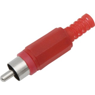 Liittimet // Different Audio, Video, Data connection plug and sockets // 1022# Wtyk rca cinch  czerwony