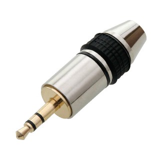 Ühendused // Different Audio, Video, Data connection plug and sockets // 1270# Wtyk jack 3,5 st metal na gruby kabel