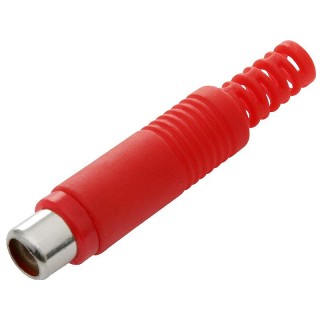 Liittimet // Different Audio, Video, Data connection plug and sockets // 2027#                Gniazdo rca na kabel czerwone hq plastikplastik