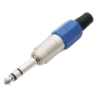 Connectors // Different Audio, Video, Data connection plug and sockets // 9361#                Wtyk jack 6,3 st metal niebieski hq